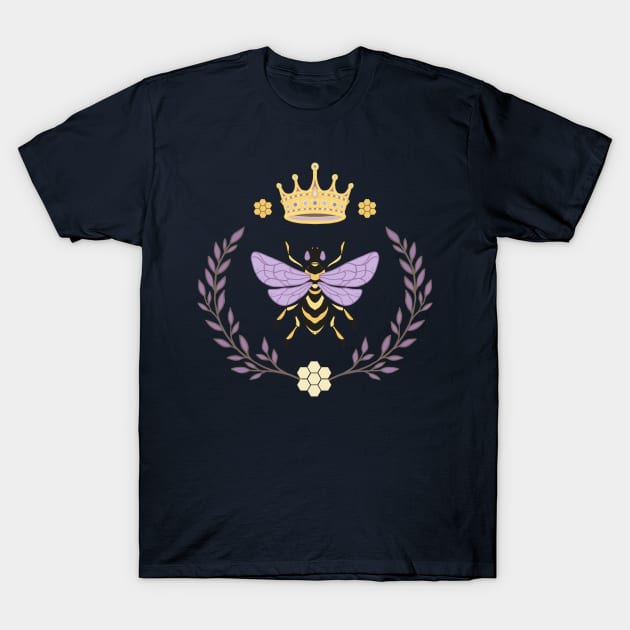 Queen Bee - Lavender and Yellow T-Shirt by Serena Archetti